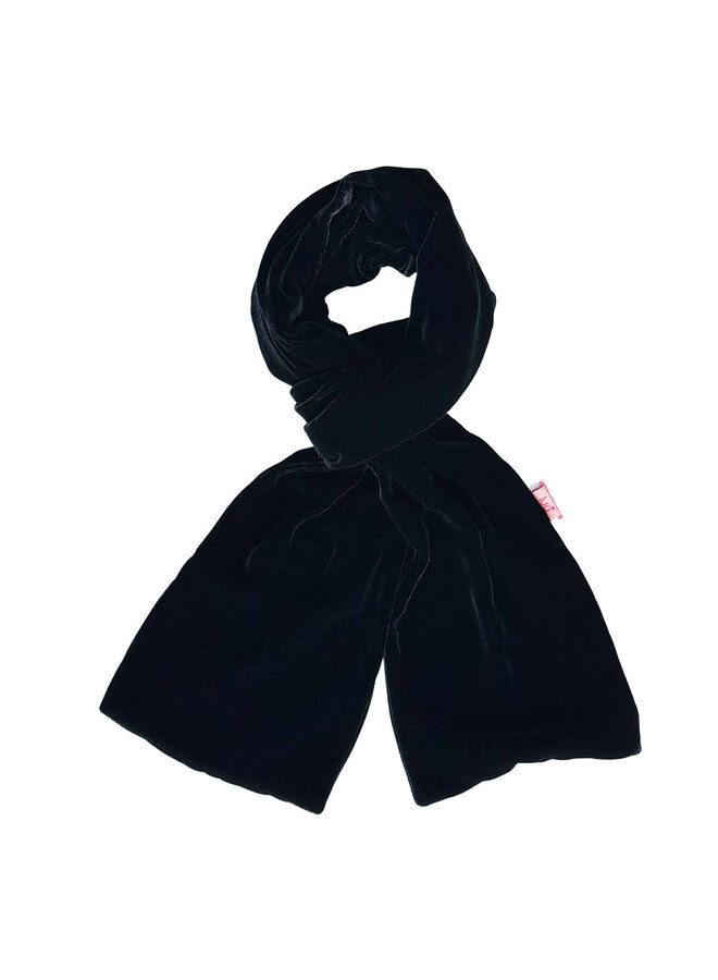 Plain Velvet Scarf Black 77