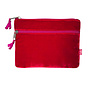 Velvet Two Zip Purse Red 58