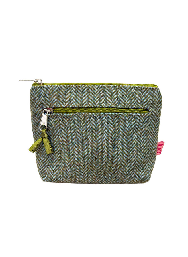 Herringbone Zip Purse Fern 46