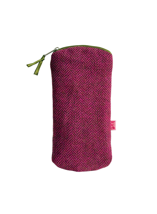 Monedero rosa con diseño de espiga para gafas, talla 38