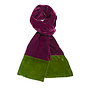 Two Tone Velvet Scarf  - Burgundy and Olive 85