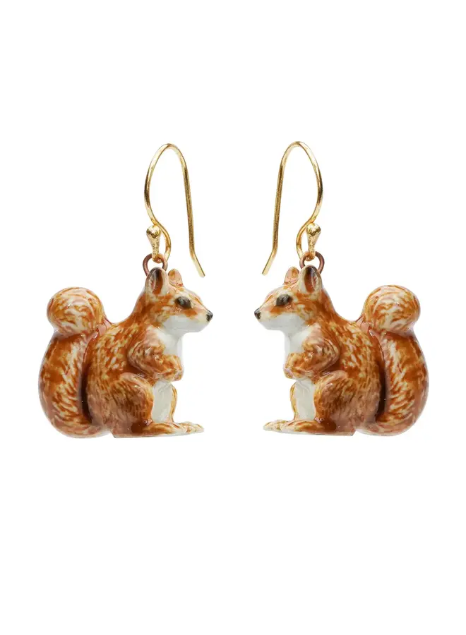 Boucles d'oreilles crochets écureuil debout 145