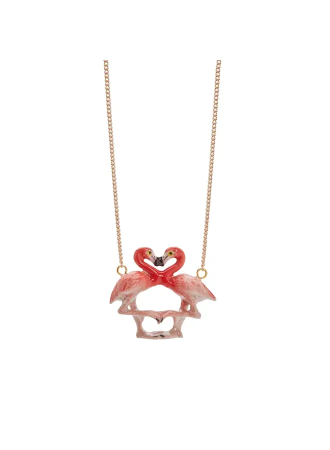 Kissing Flamingo Charm Necklace 149