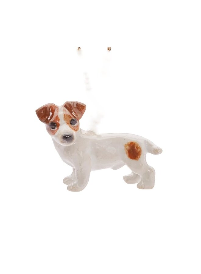 Copy of Large Jack Russel Dog charm hand painted porcelain