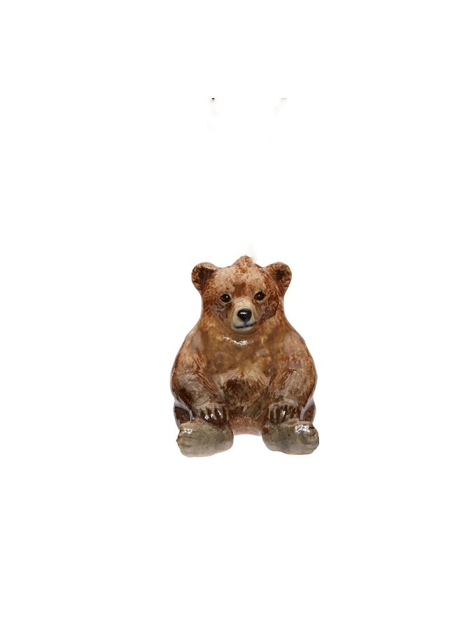 Breloque en porcelaine Ours assis 126