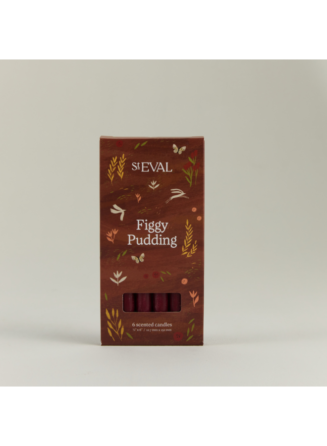 Caja de 6 mini velas navideñas de pudín de higos 08