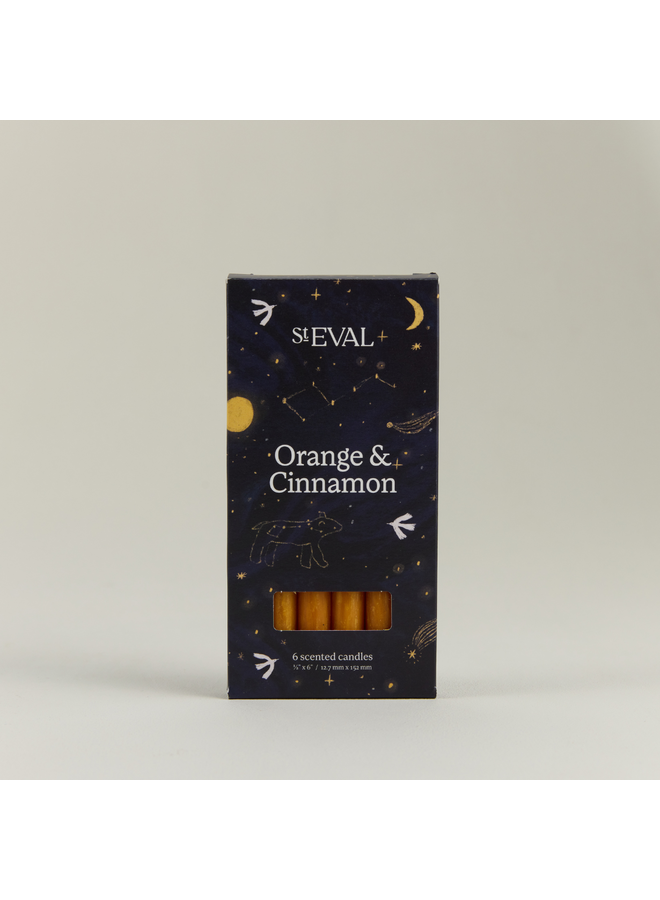 Caja de 6 mini velas navideñas de naranja y canela 06