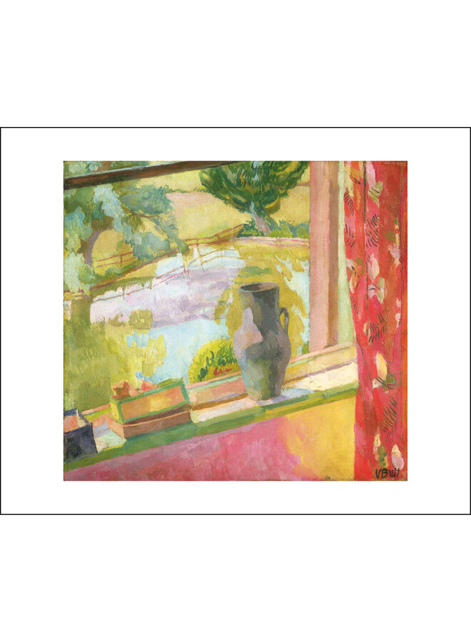 Vista del estanque en Charleston, East Sussex c.1919 Tarjeta