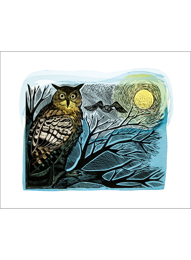 Owl and Moon by Angela Harding Card
