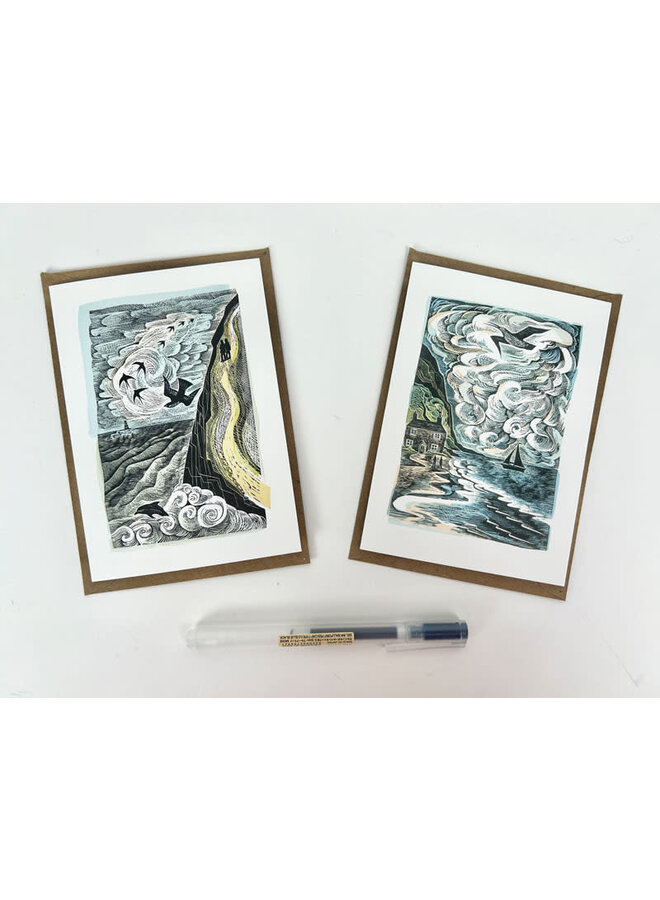 Cornish Path / Curlew Cry x10 Notizkarten von Angela Harding