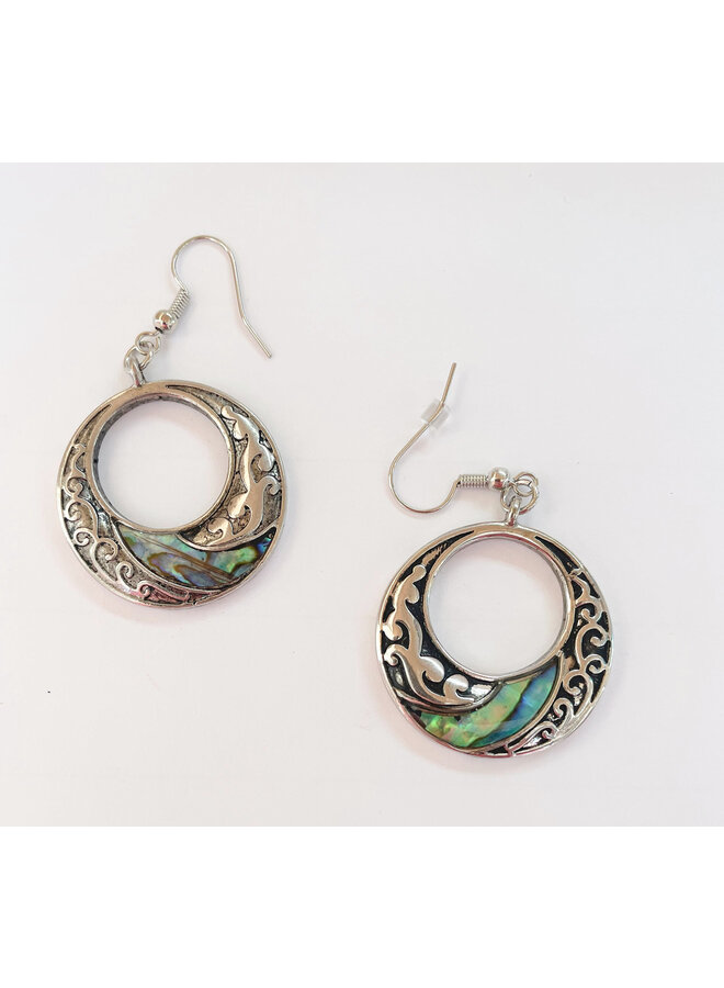 Boucles d'oreilles en coquillage Paua orné de beignets 408