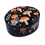 Toadstools Black Oval Trinket Box 57