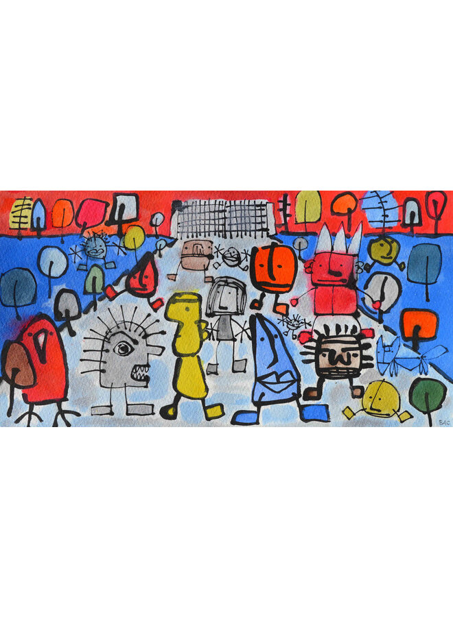 Barn som leker i Tuileriernas trädgård Studie 1