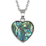 Collier en coquillage Paua en forme de cœur 324