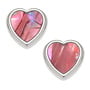 Серьги-гвоздики Heart Pink Paua Shell 496E