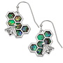Honeycomb Paua Shell drop earrings 754E