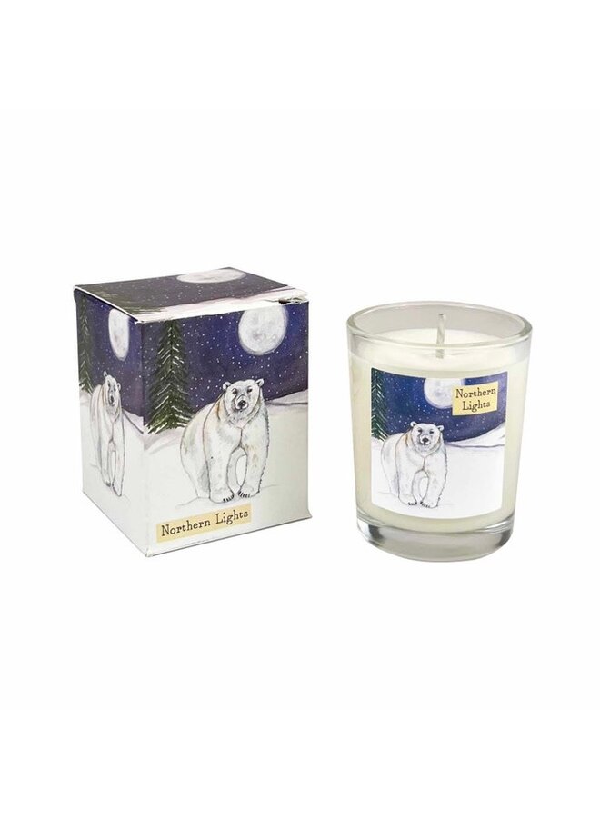 Northern Lights Snow Forest Scented Votive Candle