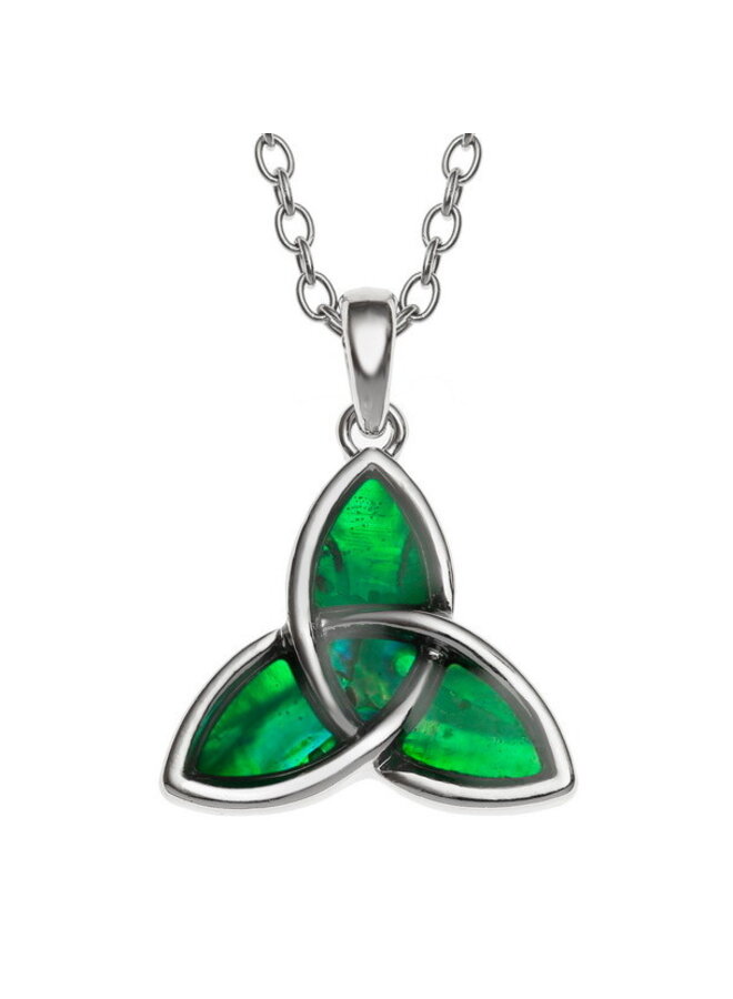 Celtic Knot Green Paua Shell Necklace