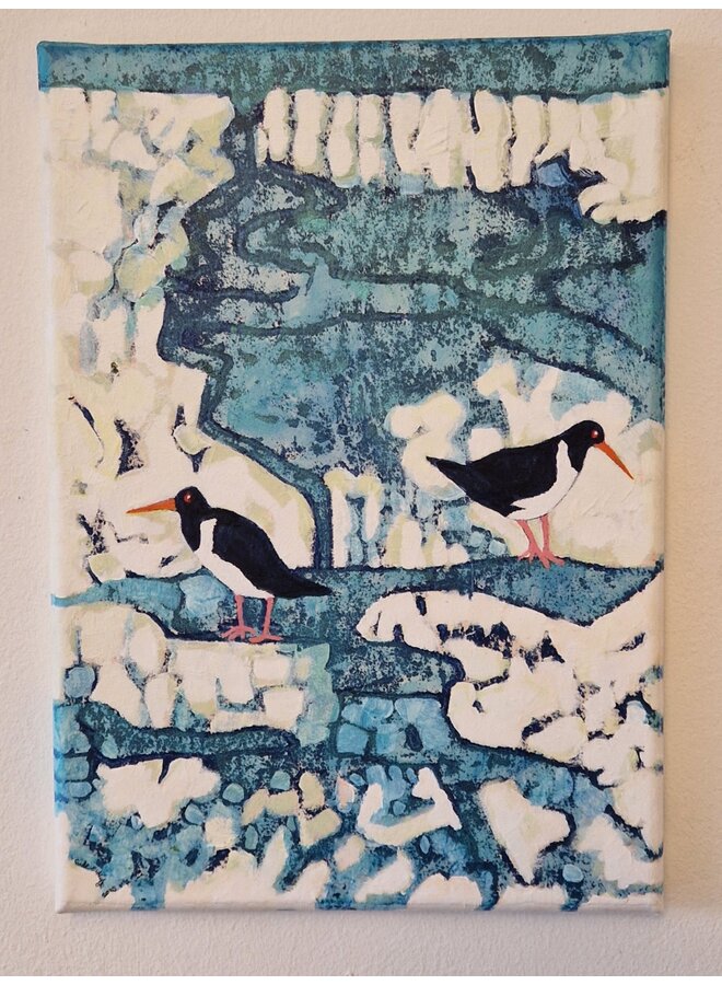 Mündung mit Austernfischern