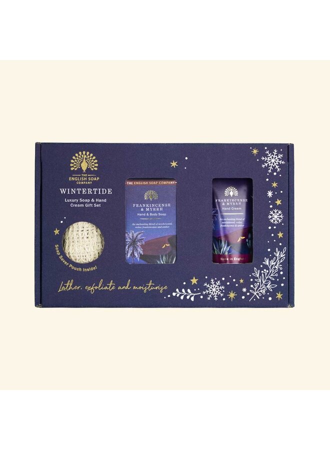 Wintertide Luxus-Seifen- und Handcreme-Geschenkset mit Weihrauch und Myrrhe