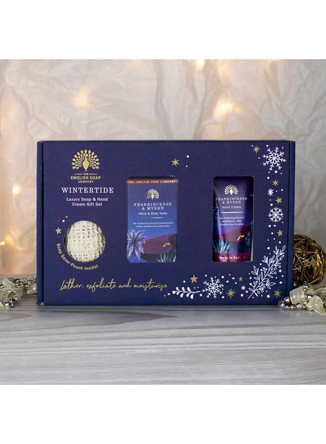 Wintertide Luxus-Seifen- und Handcreme-Geschenkset mit Weihrauch und Myrrhe