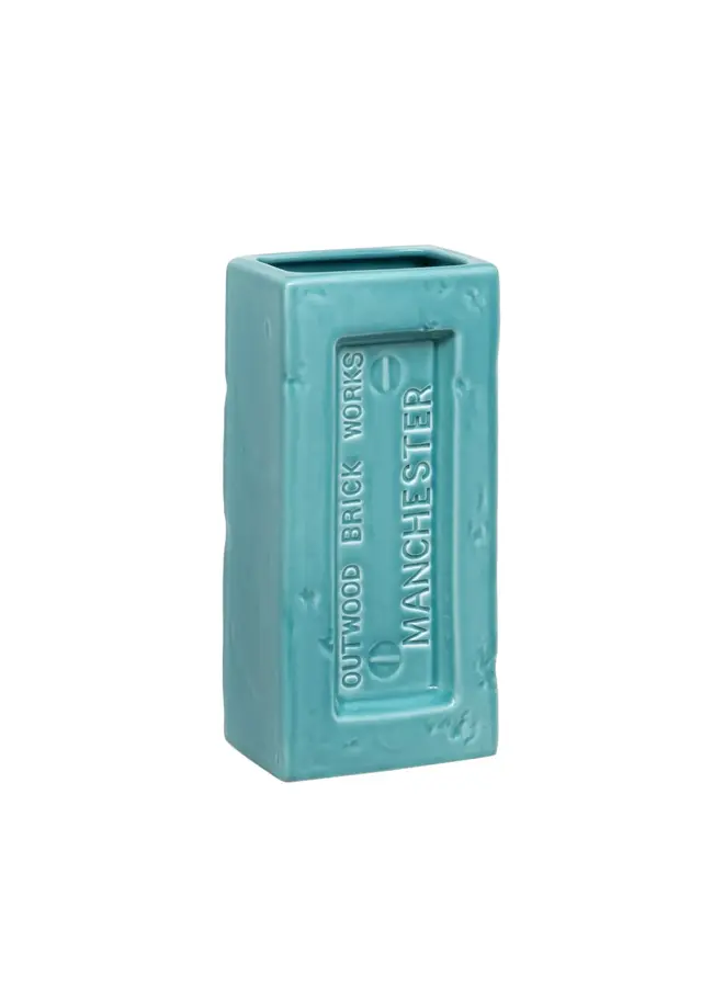 Vase brique Manchester turquoise