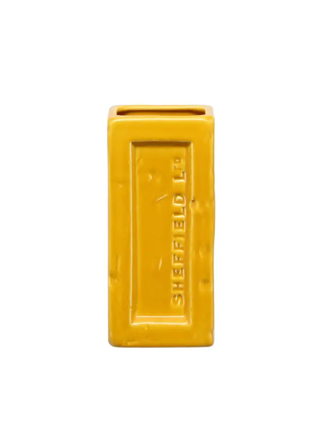Ваза из кирпича Шеффилд, желтая, 19