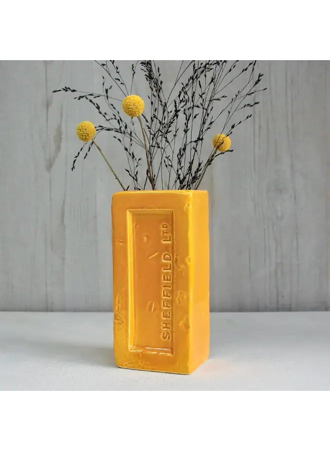 Jarrón de ladrillo Sheffield amarillo 19