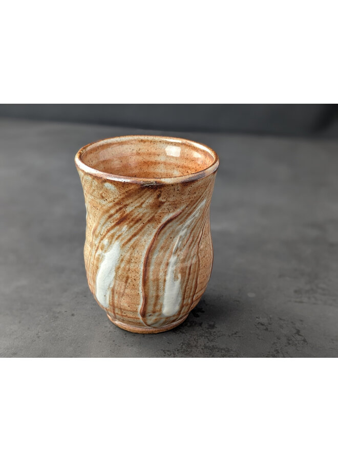 Cuenco de té Yunomi esmaltado Shino 15