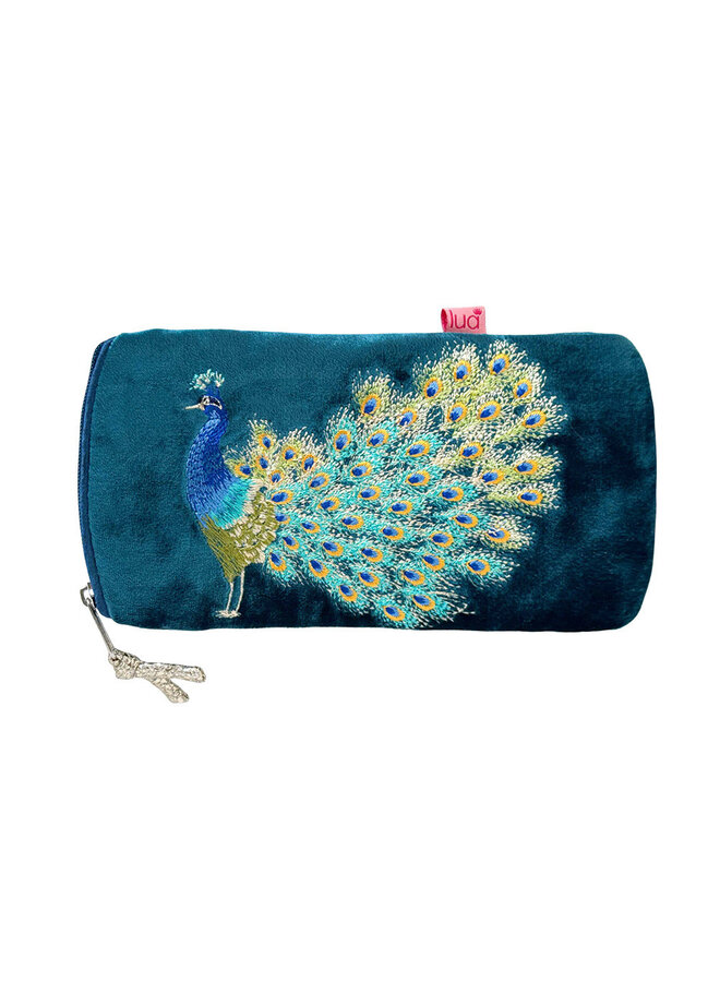 Сумочка для очков Peacock Velvet, темно-бирюзовая, 63