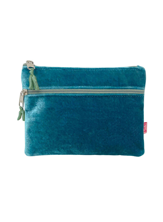 Velvet 2 Zip Purse Teal 60
