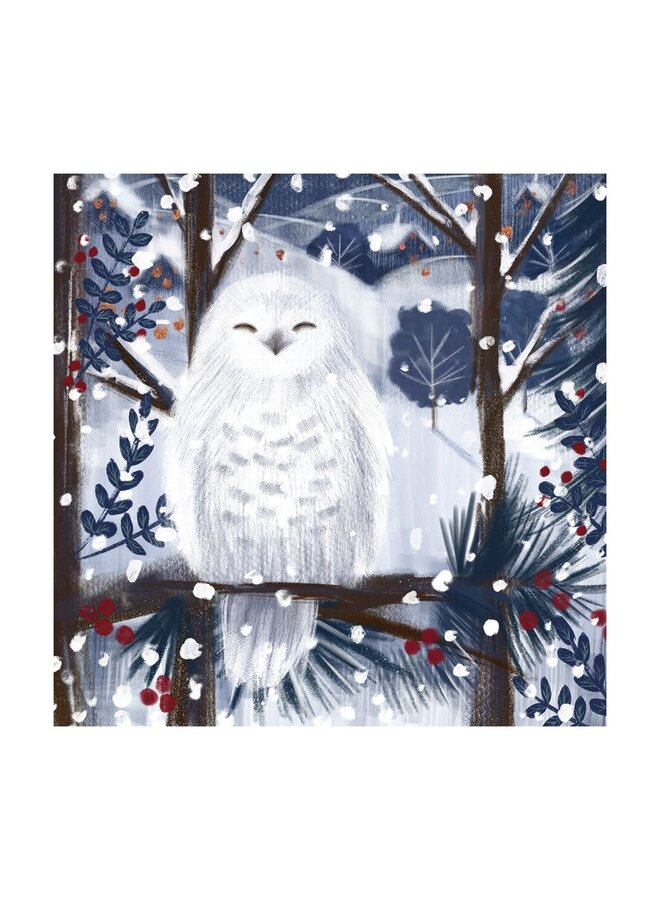 Snowy Owl 8 Christmas Card pack