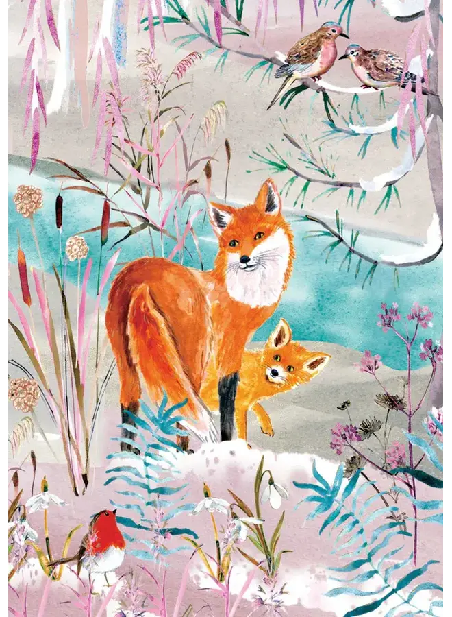 Wild Winter's Song Fox Greeting Card
