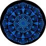 Mandala Blue No 2. Керамическая подставка