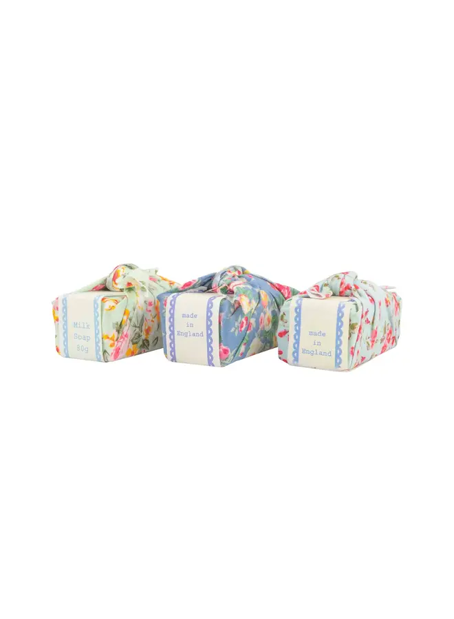 Floral Fabric Wrapped Soaps Milk 25