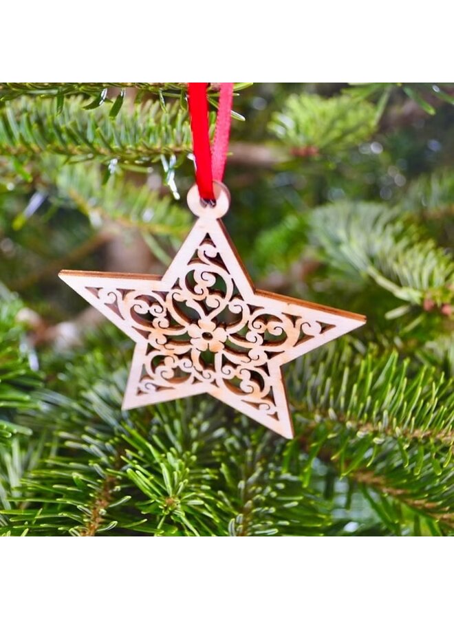 Star Wooden Decoration 09