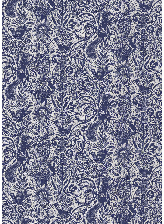 Papier d'emballage double face Écureuil et Tournesols