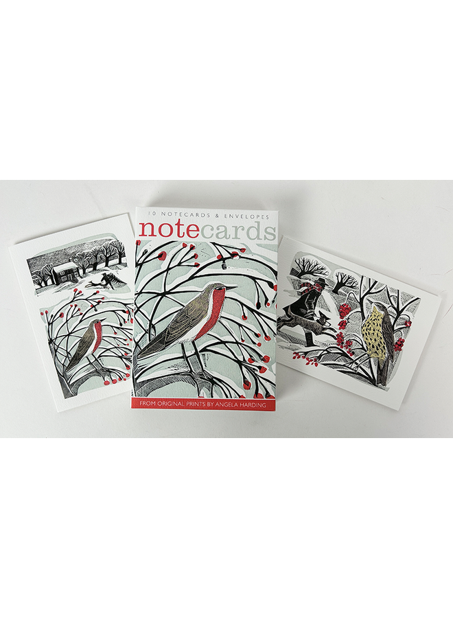 Copy of Holly Hedge and We Three Hares  10 Notecards by Angela Harding