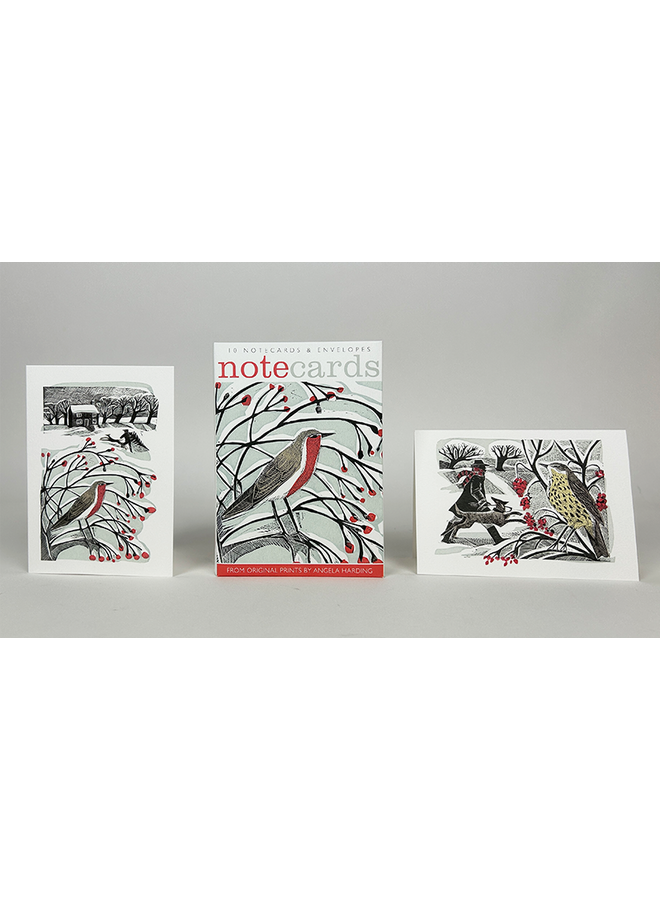 Le retour de l'arbre et du merle d'hiver : 10 cartes de vœux par Angela Harding