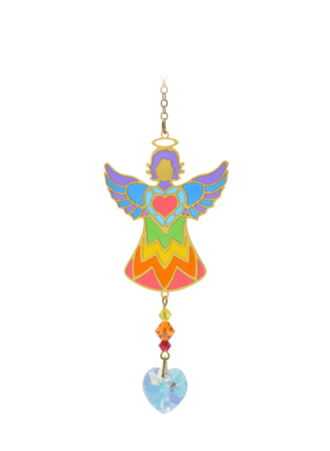 Celestial Angel with crystal glass bead hanging