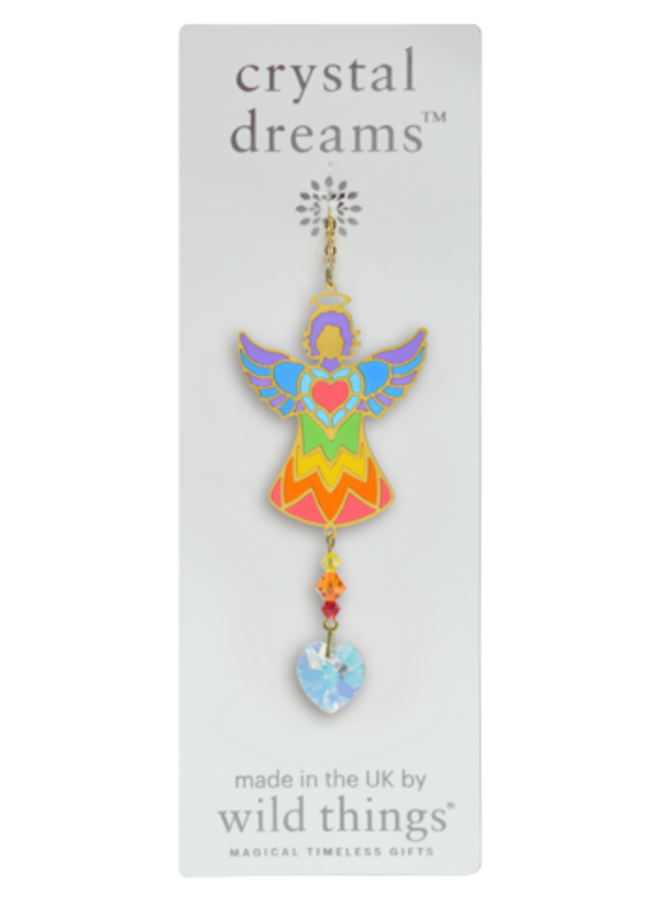 Celestial Angel with crystal glass bead hanging