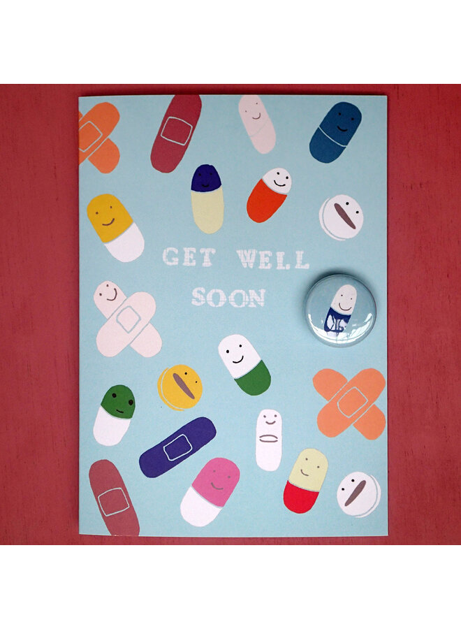 Tarjeta de insignia de medicamentos para la recuperación