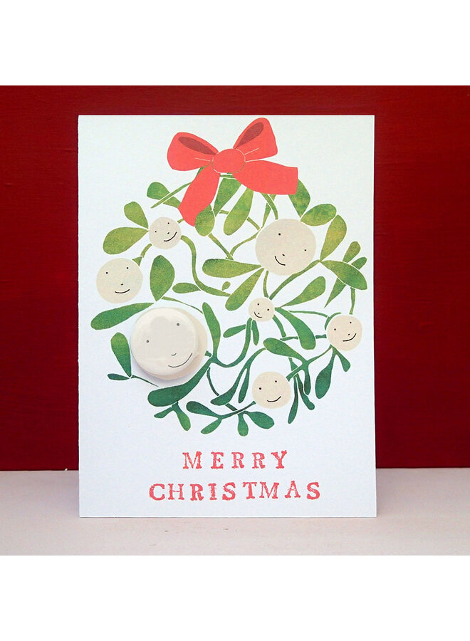 Mistletoe Berries Badge Card