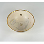 Dove on a hill  with gold  heart and stars ceramic small bowl