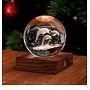 Jumping Dolphins Amber Crystal Globe light