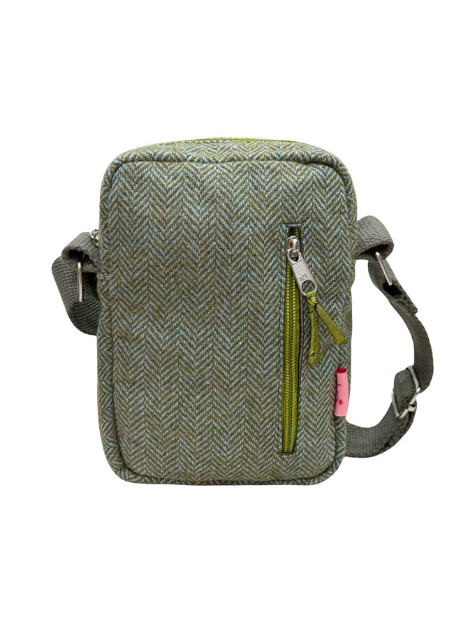 Copy of Pink Herringbone Cross Body Purse 094