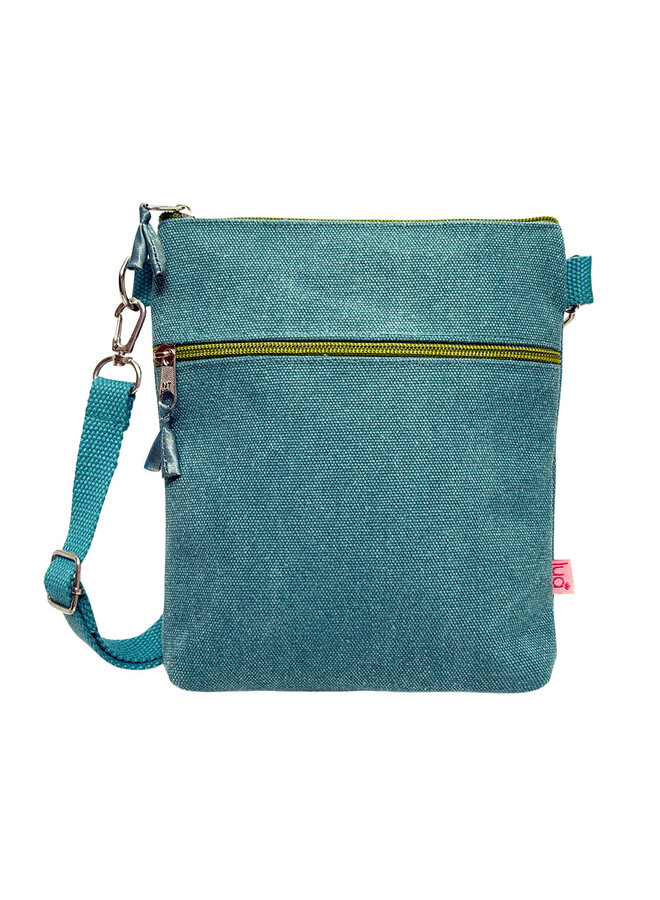 Sac bandoulière bleu sarcelle vif/olive 105
