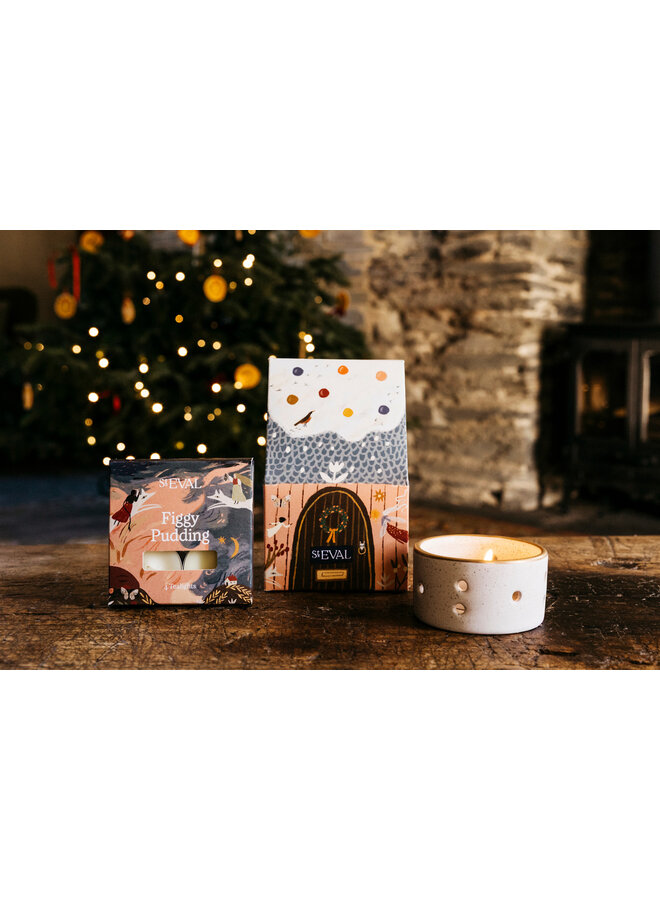 Julstuga Figgy Pudding Ljus 04