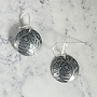 Hare and Moon Dome Aluminium Etched Earrings 150