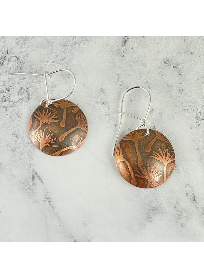 Pendientes de cobre con forma de cúpula de diente de león 143